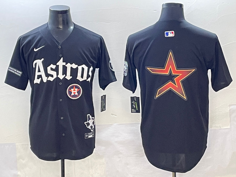 Men Houston Astros blank black MLB Nike 2025 jersey style  12->houston astros->MLB Jersey